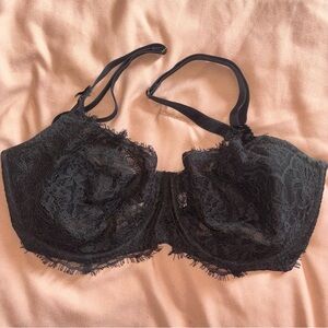 Victoria's Secret Dream Angels Unlined Black Lace Underwire Bra 34DDD
